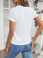 Casual Jacquard T-Shirt with Stretch Fashion Junki