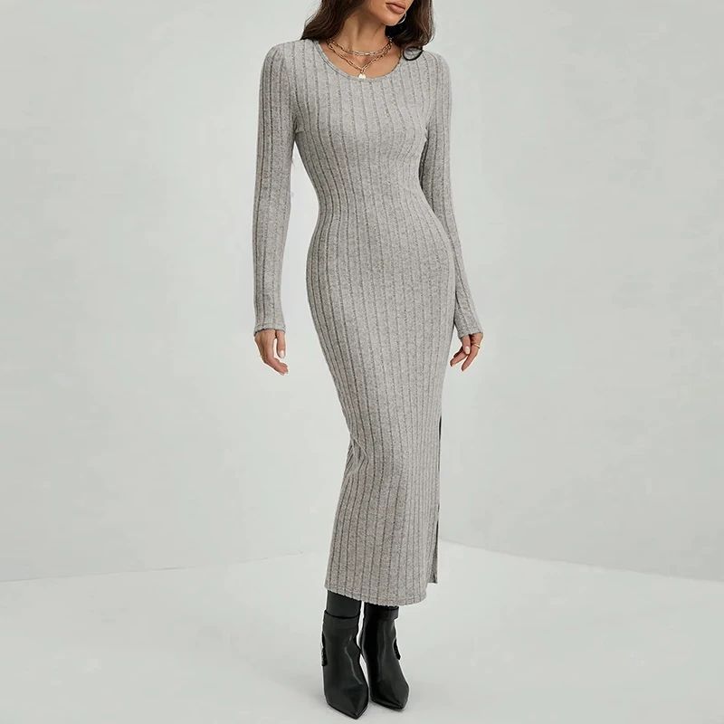 Slim Fit Wrapped Dress – Side Slit Detail