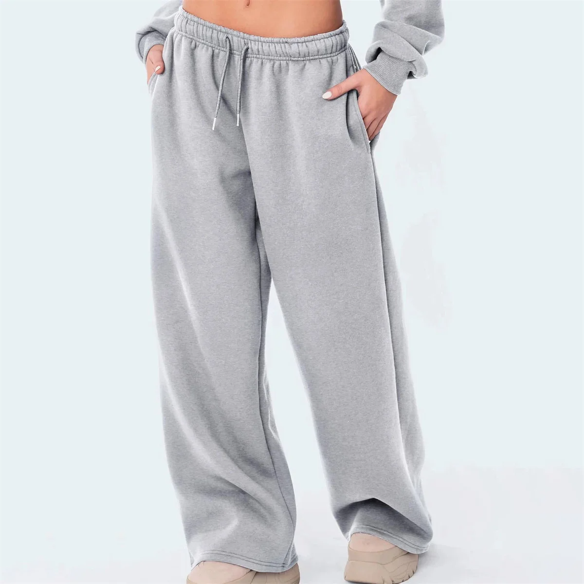 Elastic Waist Baggy Sweatpants